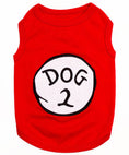 Load image into Gallery viewer, Parisian Pet 'Dog 2' Funny Slogan Dog Shirt – Playful Embroidered Pet Apparel for Dogs & Cats, Red
