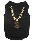 Load image into Gallery viewer, Parisian Pet 'Bling $' Dog Shirt – Sparkly Embroidered Pet T-Shirt for Dogs & Cats, Black
