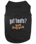 Load image into Gallery viewer, Parisian Pet 'Got Treats?' Novelty Dog Apparel – Fun Embroidered Pet Wear for Dogs & Cats, Black
