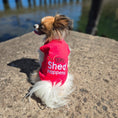 Load image into Gallery viewer, Parisian Pet 'Shed Happens' Funny Dog Shirt – Soft Cotton Slogan Pet Apparel for Dogs & Cats, Red
