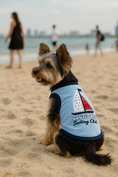 Load image into Gallery viewer, Parisian Pet 'Sailing Club' Dog Shirt – Nautical Embroidered Pet Apparel for Dogs & Cats, Light Blue
