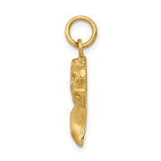 14k Yellow Gold Pointer Dog Head Pendant or Charm