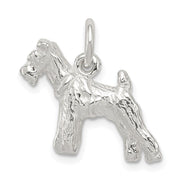 Sterling Silver 3D Schnauzer Dog Charm or Pendant