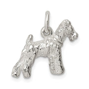 Sterling Silver 3D Schnauzer Dog Charm or Pendant