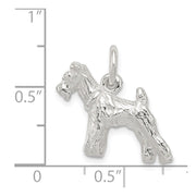 Sterling Silver 3D Schnauzer Dog Charm or Pendant
