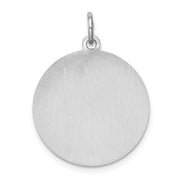 Sterling Silver Laser Etched Labrador Retriever Dog Pendant, 19mm