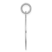 Sterling Silver Laser Etched Schnauzer Dog Pendant, 19mm