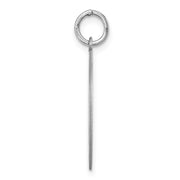 Sterling Silver Laser Etched Shih Tzu Dog Pendant, 19mm