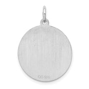 Sterling Silver Laser Etched Siberian Husky Dog Pendant, 19mm