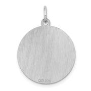 Sterling Silver Laser Etched Springer Spaniel Dog Pendant, 19mm