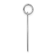 Sterling Silver Laser Etched Welsh Corgi Dog Pendant, 19mm