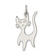 Sterling Silver Whimsical Cat Charm or Pendant