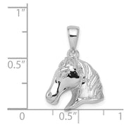 Sterling Silver Polished Horse Head Pendant