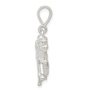 Sterling Silver Race Horse and Jockey Pendant