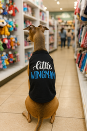 Parisian Pet 'Little Wingman' Winged Dog Shirt – Cool Adventure-Themed Shirt for Dogs & Cats, Black
