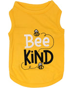 Parisian Pet 'Bee Kind' Embroidered Dog Shirt - Trendy Pet Apparel, Yellow