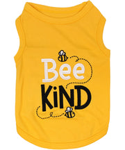 Parisian Pet 'Bee Kind' Embroidered Dog Shirt - Trendy Pet Apparel, Yellow