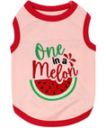 Load image into Gallery viewer, Parisian Pet 'One in a Melon' Dog Shirt – Fun Summer Pet T-Shirt for Dogs & Cats, Pink
