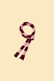 Rosé Bliss Thin Useless Striped Scarf 
