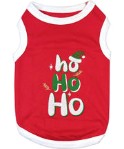 Parisian Pet 'Ho Ho Ho' Pet Holiday Shirt - Christmas Dog Outfit, Red
