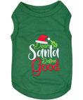 Load image into Gallery viewer, Parisian Pet 'Dear Santa Define Good' Dog Christmas T-Shirt - Festive Pet Shirt for Cats & Dogs, Green
