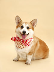 Christmas Morning Gingerbread Man Gingham Print Handmade Bandana 