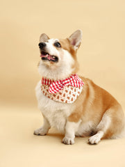 Christmas Morning Gingerbread Man Gingham Print Handmade Bandana 