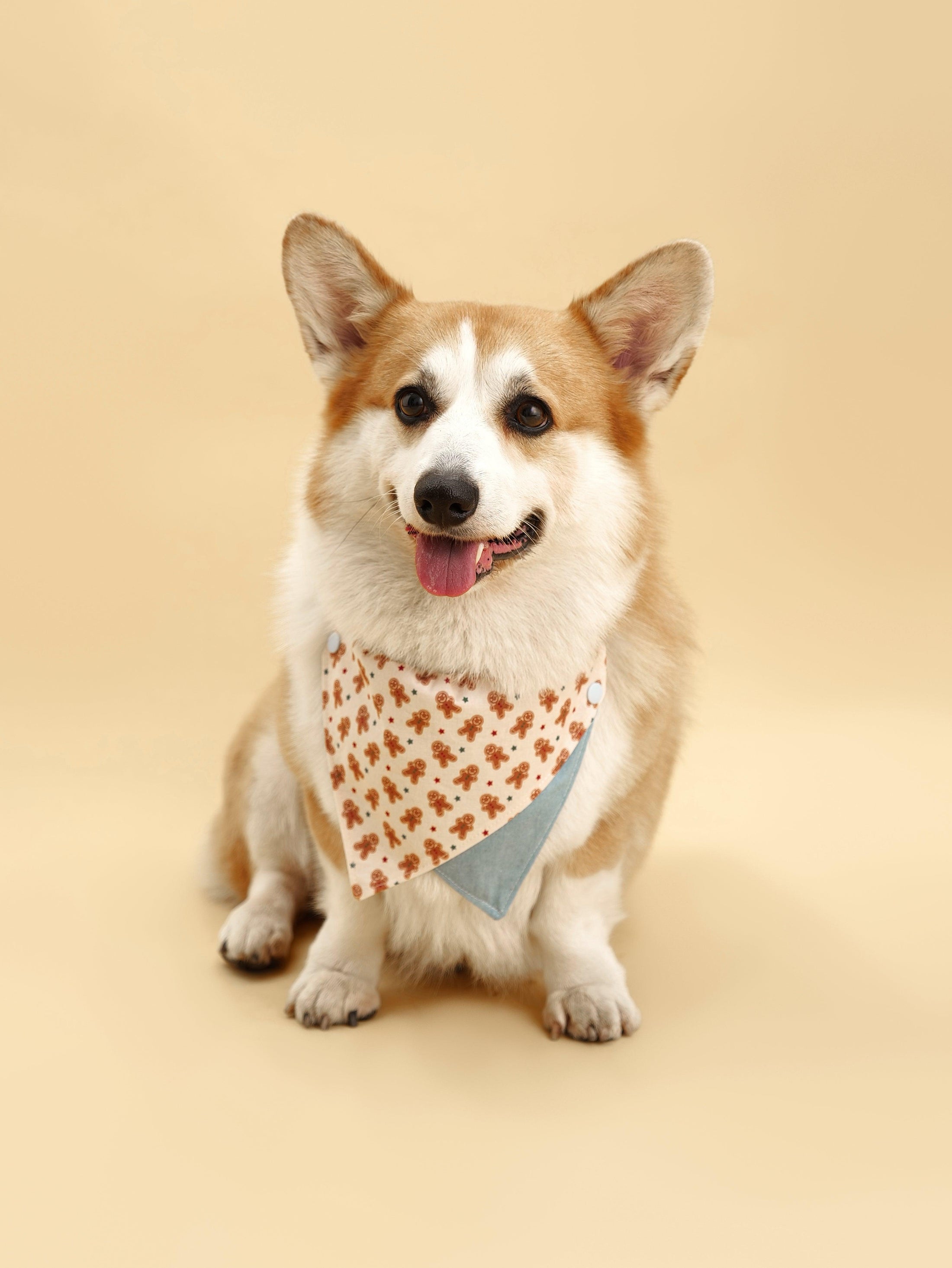 Gingerbread Man Joy Handmade Bandana 