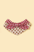 Load image into Gallery viewer, Christmas Morning Gingerbread Man Gingham Print Handmade Bandana 
