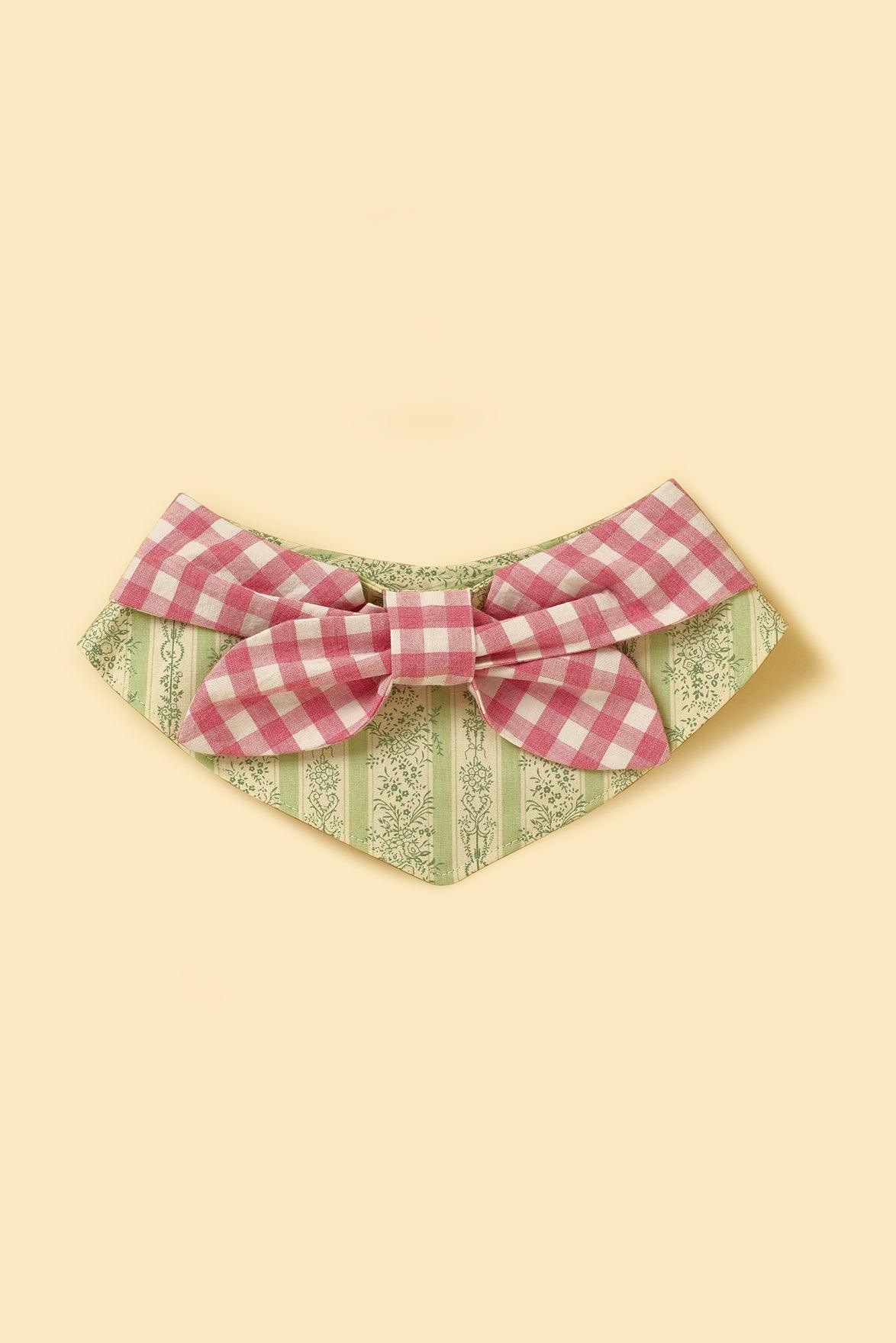 Picnic Bliss Floral Gingham Print Bandana 