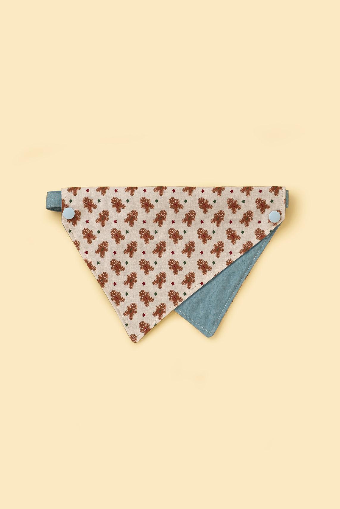 Gingerbread Man Joy Handmade Bandana 