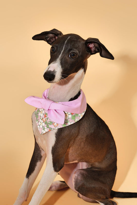 Bowtiful Garden Pink Floral Bandana 