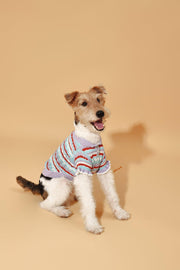 Pet & Me Spring Summer Lavender Ruffle Crochet Short Sleeve Polo Shirt 
