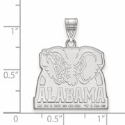 10k White Gold U. of Alabama Large Logo Pendant