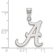 14k White Gold U. of Alabama Large Initial A Pendant