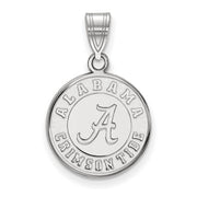 10k White Gold U. of Alabama Medium Disc Pendant
