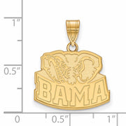 10k Yellow Gold U. of Alabama Medium Pendant