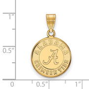 10k Yellow Gold U. of Alabama Medium Disc Pendant