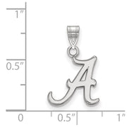 14k White Gold U. of Alabama Small Initial A Pendant