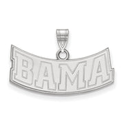 14k White Gold U. of Alabama Small 'BAMA' Pendant
