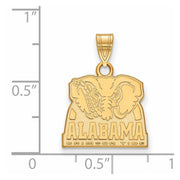 14k Gold Plated Silver U. of Alabama Small Logo Pendant