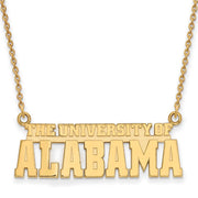 14k Gold Plated Silver U. of Alabama Small Necklace