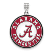 Sterling Silver U. of Alabama XL Enamel Disc Pendant