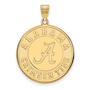 10k Yellow Gold U. of Alabama XL Disc Pendant