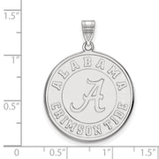 14k White Gold U. of Alabama XL Disc Pendant