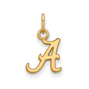 14k Yellow Gold U. of Alabama XS (Tiny) Initial A Charm or Pendant