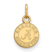14k Gold Plated Silver U. of Alabama XS (Tiny) Logo Charm or Pendant