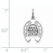 14k White or Yellow Gold Good Luck Horseshoe Charm or Pendant, 13mm