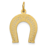 14k Yellow Gold Horseshoe Charm or Pendant, 15mm (9/16 inch)