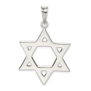 Sterling Silver Large Star Of David Pendant, 28 x 45mm